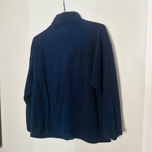 Vintage USA Olympics 90s Dark Blue Zip Up Front Fleece Jacket Size Medium - Picture 4 of 7